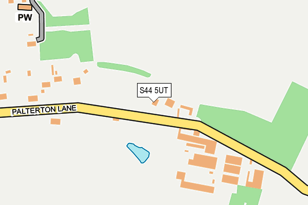 S44 5UT map - OS OpenMap – Local (Ordnance Survey)