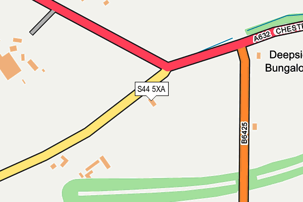 S44 5XA map - OS OpenMap – Local (Ordnance Survey)