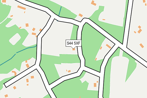 S44 5XF map - OS OpenMap – Local (Ordnance Survey)