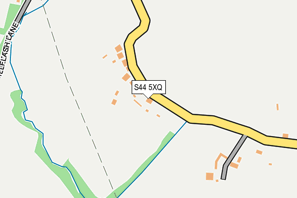 S44 5XQ map - OS OpenMap – Local (Ordnance Survey)