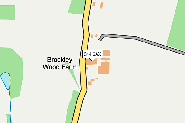 S44 6AX map - OS OpenMap – Local (Ordnance Survey)