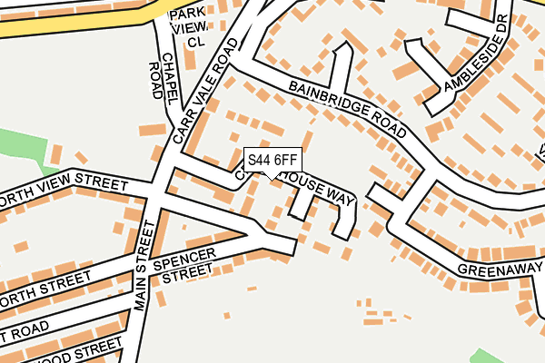 S44 6FF map - OS OpenMap – Local (Ordnance Survey)