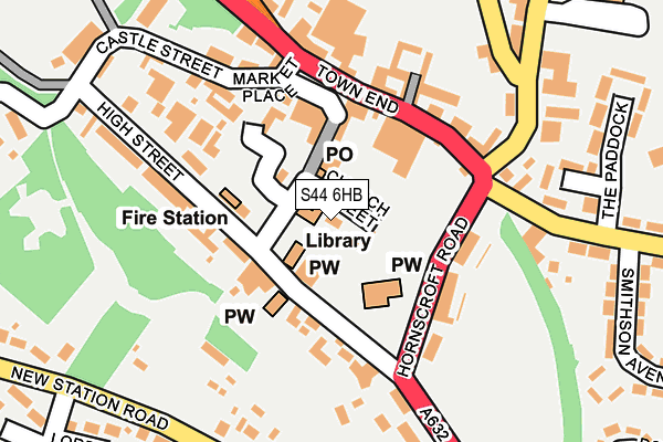 S44 6HB map - OS OpenMap – Local (Ordnance Survey)