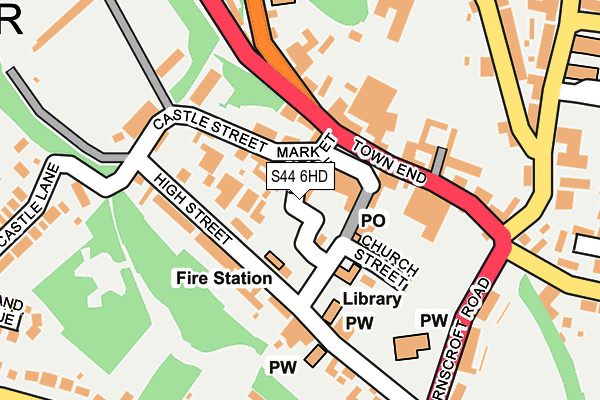 S44 6HD map - OS OpenMap – Local (Ordnance Survey)