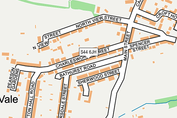 S44 6JH map - OS OpenMap – Local (Ordnance Survey)
