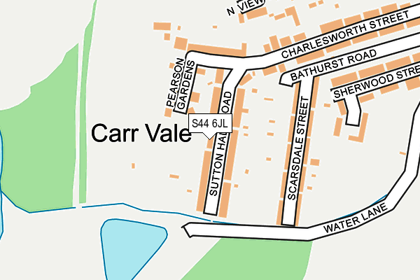 S44 6JL map - OS OpenMap – Local (Ordnance Survey)