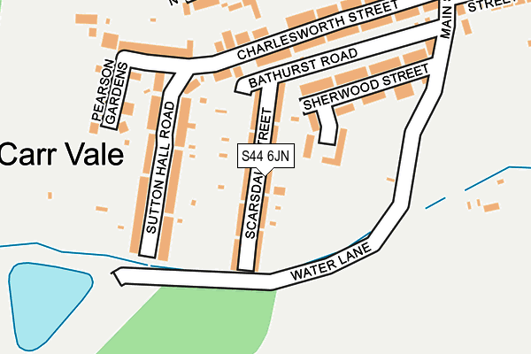 S44 6JN map - OS OpenMap – Local (Ordnance Survey)