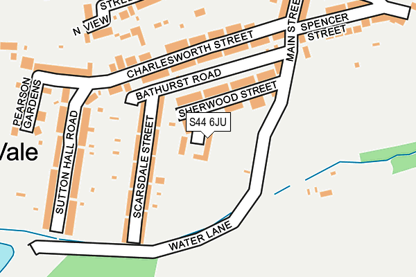 S44 6JU map - OS OpenMap – Local (Ordnance Survey)