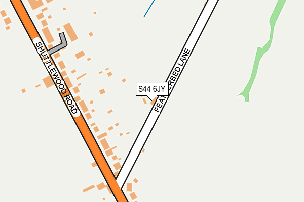 S44 6JY map - OS OpenMap – Local (Ordnance Survey)