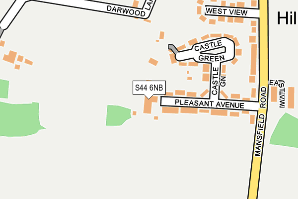 S44 6NB map - OS OpenMap – Local (Ordnance Survey)