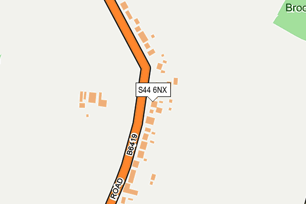 S44 6NX map - OS OpenMap – Local (Ordnance Survey)