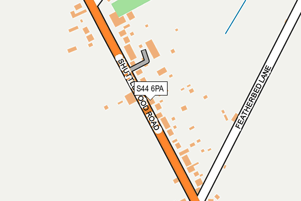 S44 6PA map - OS OpenMap – Local (Ordnance Survey)