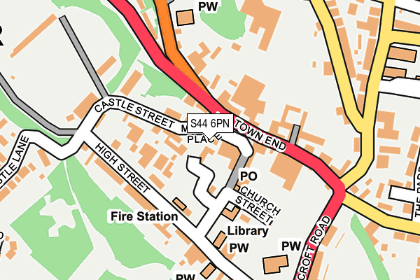 S44 6PN map - OS OpenMap – Local (Ordnance Survey)