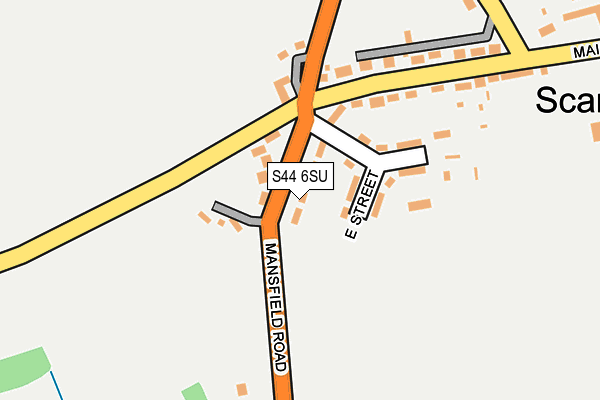 S44 6SU map - OS OpenMap – Local (Ordnance Survey)