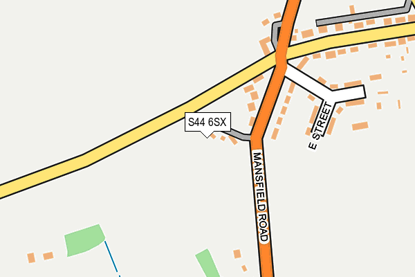 S44 6SX map - OS OpenMap – Local (Ordnance Survey)