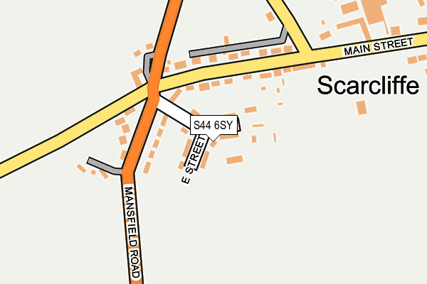 S44 6SY map - OS OpenMap – Local (Ordnance Survey)