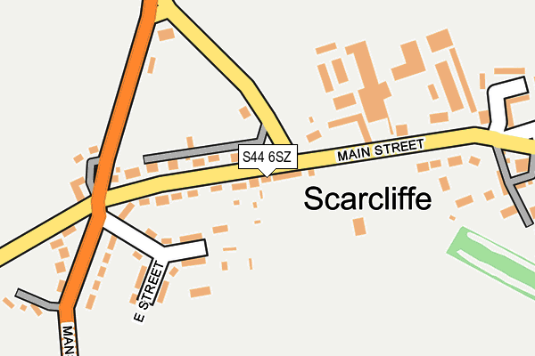 S44 6SZ map - OS OpenMap – Local (Ordnance Survey)