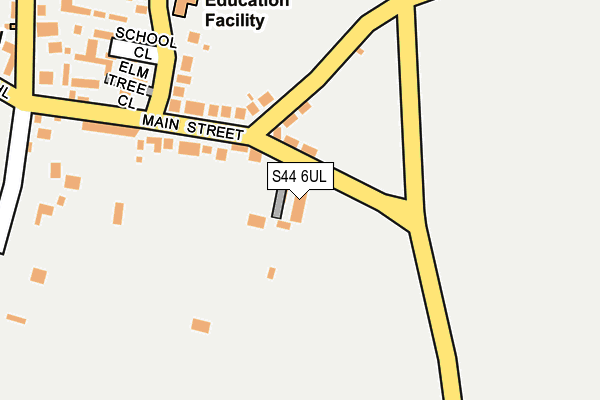 S44 6UL map - OS OpenMap – Local (Ordnance Survey)