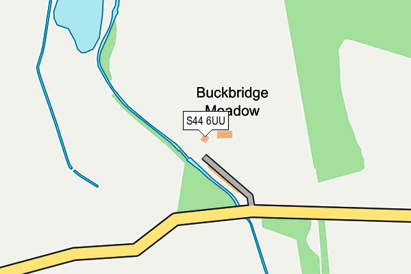 S44 6UU map - OS OpenMap – Local (Ordnance Survey)