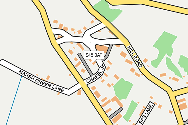 S45 0AT map - OS OpenMap – Local (Ordnance Survey)