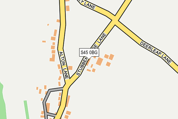 S45 0BG map - OS OpenMap – Local (Ordnance Survey)