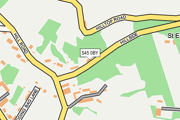 S45 0BY map - OS OpenMap – Local (Ordnance Survey)