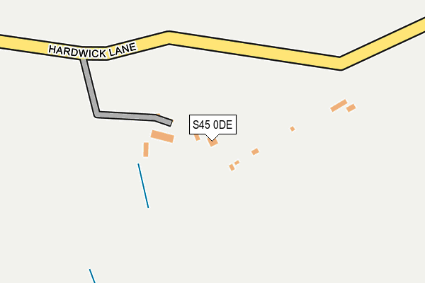 S45 0DE map - OS OpenMap – Local (Ordnance Survey)