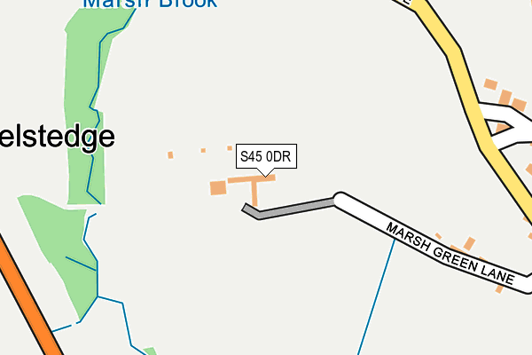 S45 0DR map - OS OpenMap – Local (Ordnance Survey)