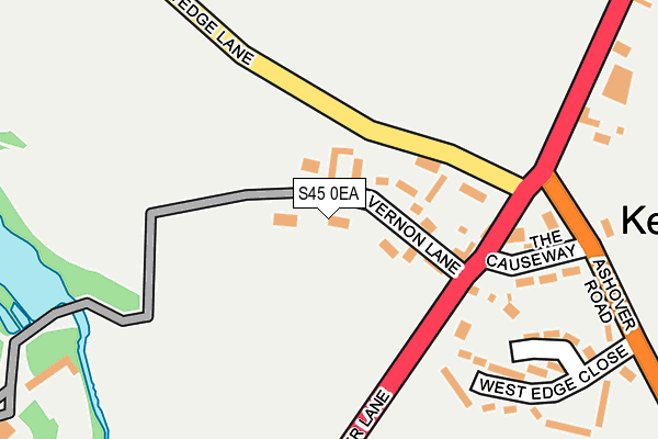 S45 0EA map - OS OpenMap – Local (Ordnance Survey)