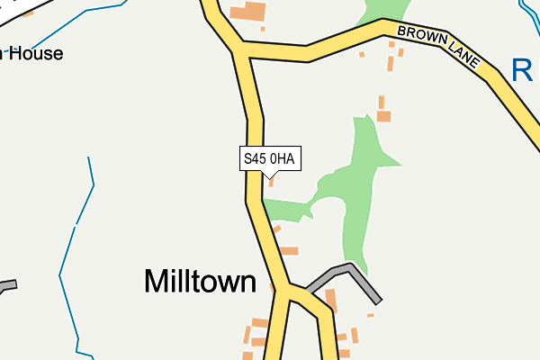 S45 0HA map - OS OpenMap – Local (Ordnance Survey)