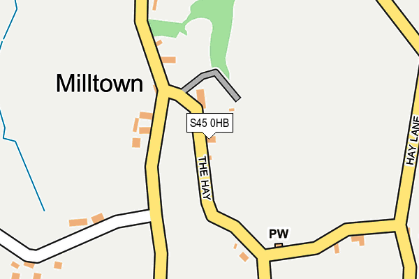 S45 0HB map - OS OpenMap – Local (Ordnance Survey)