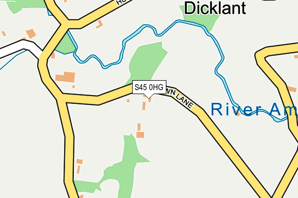 S45 0HG map - OS OpenMap – Local (Ordnance Survey)