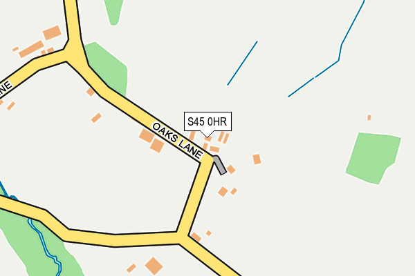 S45 0HR map - OS OpenMap – Local (Ordnance Survey)