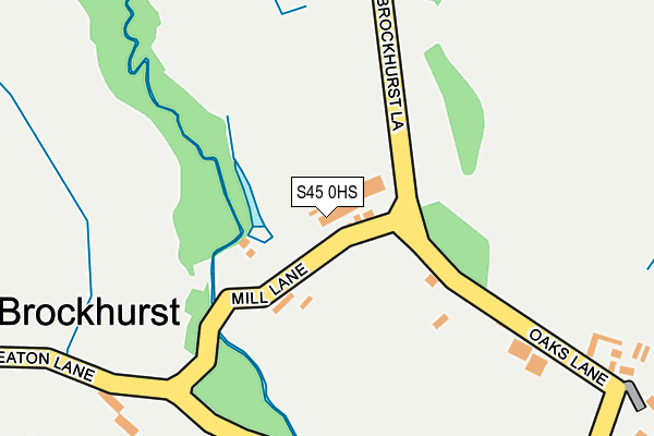 S45 0HS map - OS OpenMap – Local (Ordnance Survey)