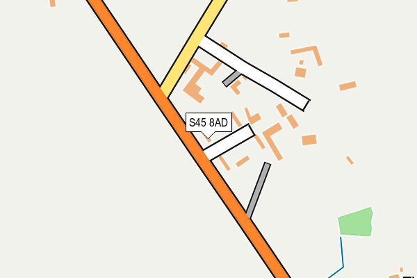 S45 8AD map - OS OpenMap – Local (Ordnance Survey)