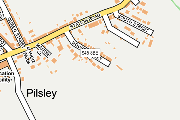 S45 8BE map - OS OpenMap – Local (Ordnance Survey)