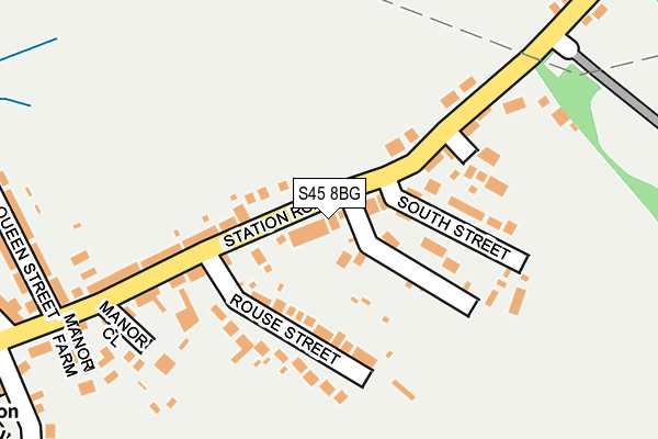 S45 8BG map - OS OpenMap – Local (Ordnance Survey)