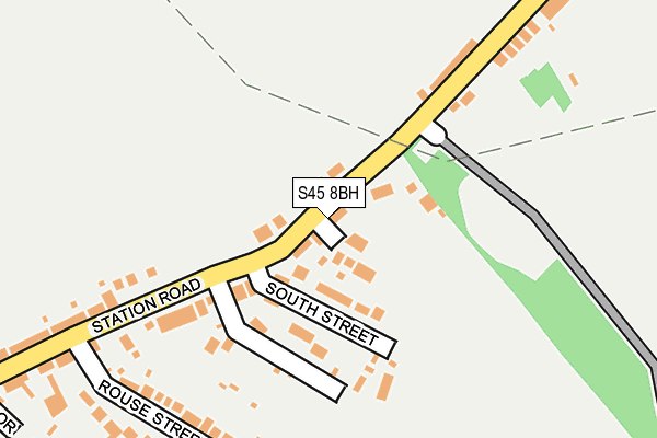 S45 8BH map - OS OpenMap – Local (Ordnance Survey)