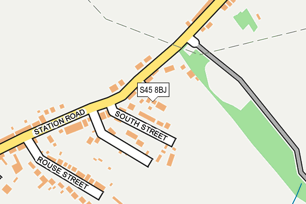S45 8BJ map - OS OpenMap – Local (Ordnance Survey)