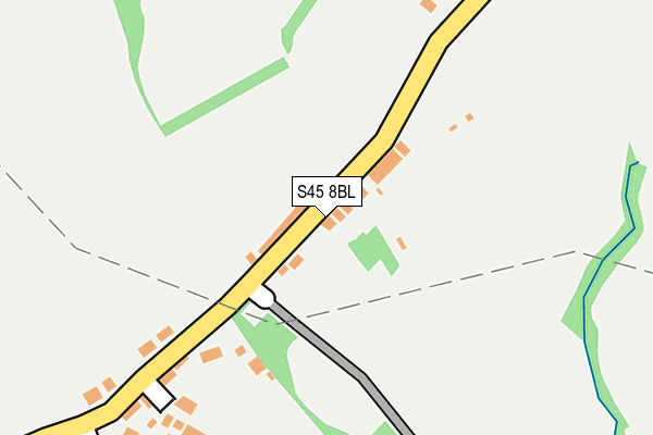 S45 8BL map - OS OpenMap – Local (Ordnance Survey)