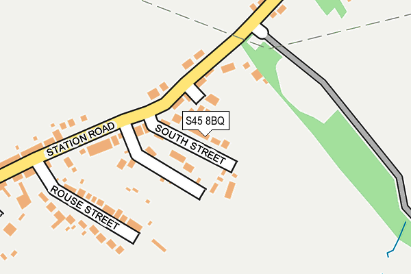 S45 8BQ map - OS OpenMap – Local (Ordnance Survey)