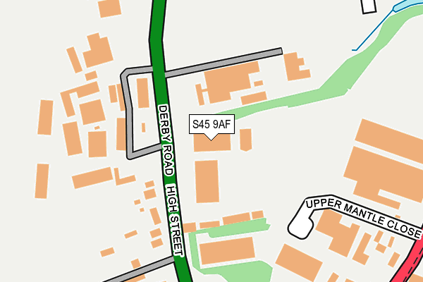 S45 9AF map - OS OpenMap – Local (Ordnance Survey)