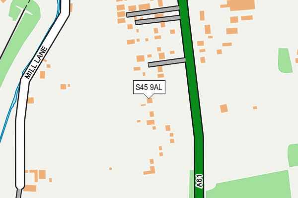 S45 9AL map - OS OpenMap – Local (Ordnance Survey)