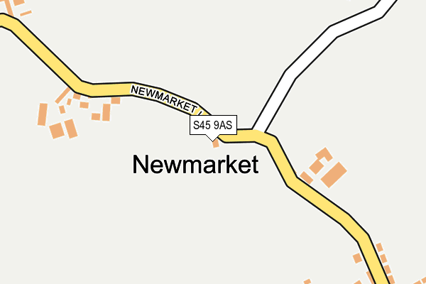 S45 9AS map - OS OpenMap – Local (Ordnance Survey)