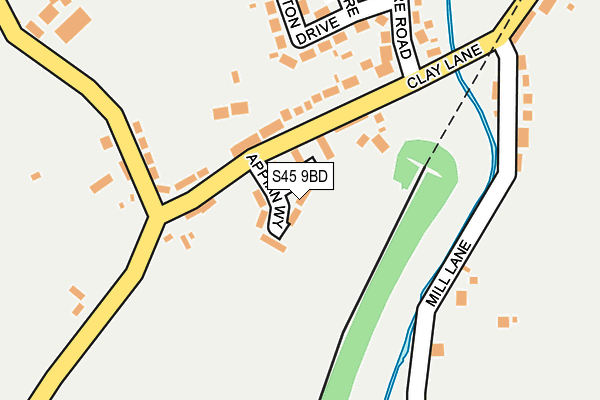 S45 9BD map - OS OpenMap – Local (Ordnance Survey)