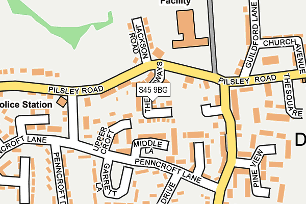 S45 9BG map - OS OpenMap – Local (Ordnance Survey)