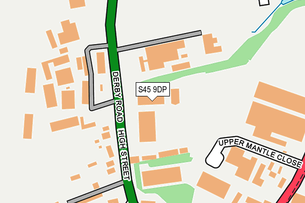 S45 9DP map - OS OpenMap – Local (Ordnance Survey)