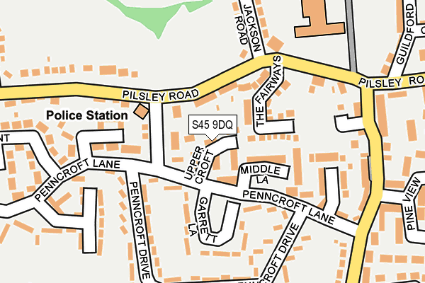 S45 9DQ map - OS OpenMap – Local (Ordnance Survey)