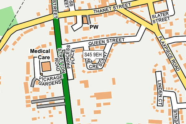 S45 9EH map - OS OpenMap – Local (Ordnance Survey)