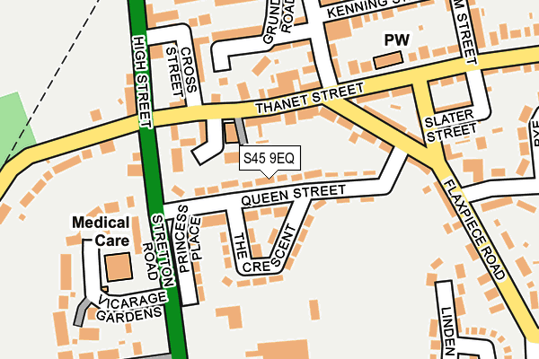 S45 9EQ map - OS OpenMap – Local (Ordnance Survey)